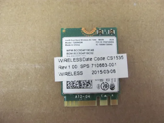 Купити 772-16 WI-FI модуль 7260NGW 710663-001 для HP Folio 9470m, 9480m оригінал