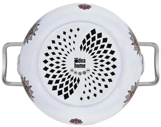 Кастрюля эмалированная Idea Home Indian 6832786 18 см 2.9 л белая Продаж