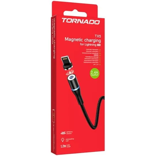 Кабель TORNADO TX5 Магнитный (USB to Lightning, 1.2m, 3A) Ціна