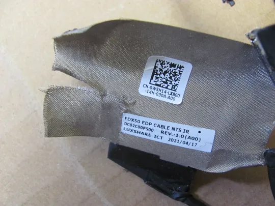 номер0973-8 шлейф Шлейф матриці для ноутбука Шлейф дисплея Шлейф підключення дисплея Шлейф екрана Laptop matrix cable 0W5H14 DC02C00P500 для  Dell Precision  7550 7750 7560 оригінал З аукціону