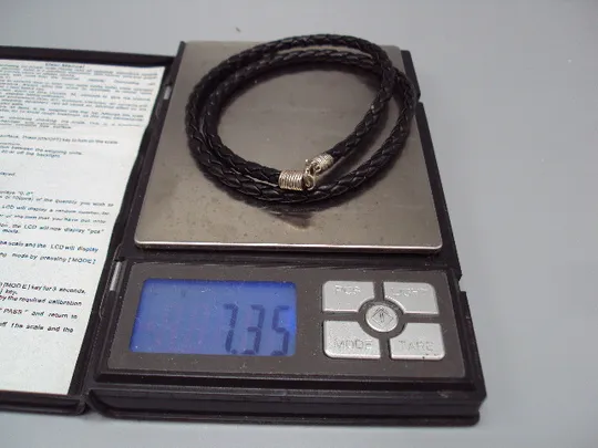 Цепочка шнурок ремешок плетение застежка серебро 925 проба длина 50 см №18394 Недорого