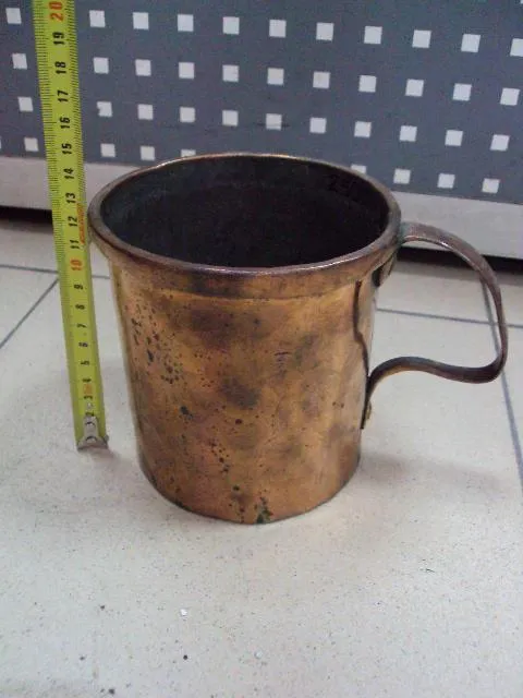 Купити Кружка медь старая высота 12 см, диаметр 12,4 см №31