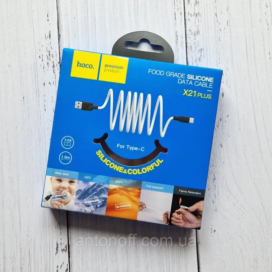 Купити Кабель Hoco X21 Plus Silicone Cable Type-C силіконовий (1м 3A) Червоний