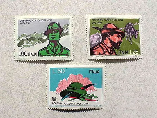 Серія поштових марок Італія &quot; Альпінізм &quot; 1972 рік ** Ціна
