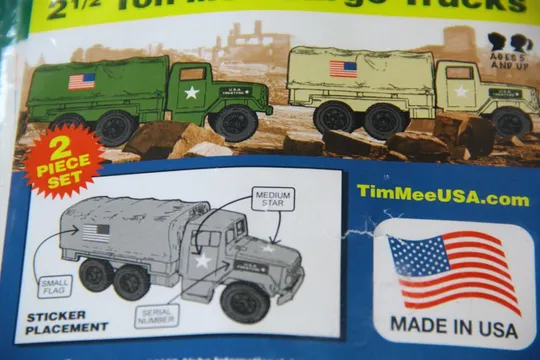 Купити военные грузовики 2 ШТУКИ!! Tim-Mee США (масштаб 1:30-1:32 )