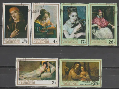 фото, Бурунді 1968 живопис серія