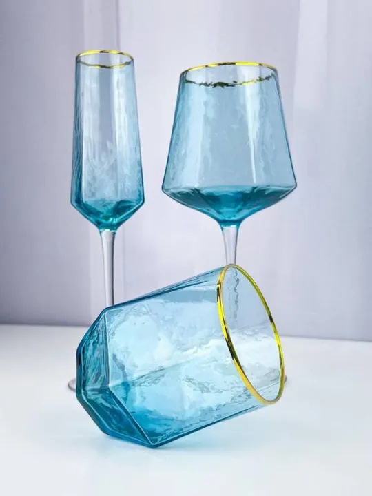 Бокал для шампанского OLens Бирюза GXF01A-B-gd 180 мл Ціна