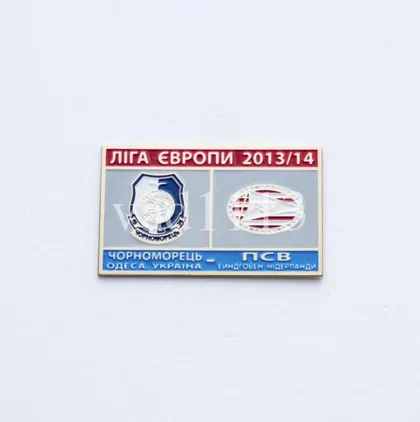 фото, Футбол значок - ФК Черноморец Одесса - ФК ПСВ Эйндховен  Нидерланды ЛЕ 2013-14