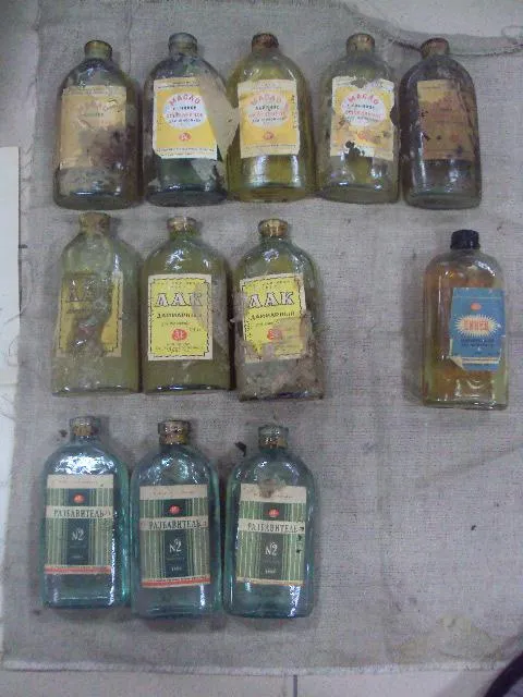 художественный разбавитель, лак даммарный, пинен, масло льняное ссср лот 12 шт №5559 Ціна