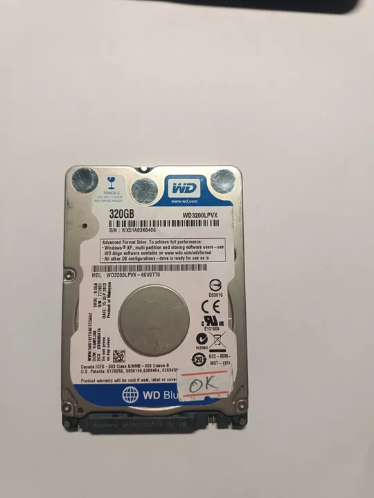 Жорсткий диск 2.5&quot; WD 320  GB Sata 2 (WD3200LPVX) Ціна