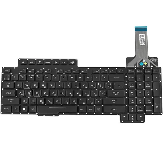 Купити Клавіатура для ноутбука ASUS (G703 series) ukr, black, без фрейма, підсвічування клавіш(RGB) оригінал