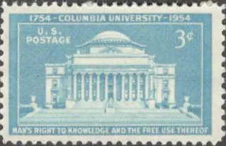 США (USA) 1954 г. АРХИТЕКТУРА. КОЛУМБИЙСКИЙ УНИВЕРСИТЕТ. СОСТОЯНИЕ ИДЕАЛЬНОЕ МАРКА С КЛЕЕМ. Ціна