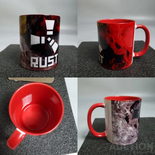 Чашка rust "логотип з чорним та червоним фоном" Продаж