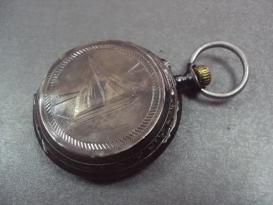 часы карманные Precision серебро 800 проба cylindre 10 rubis №3028 З аукціону