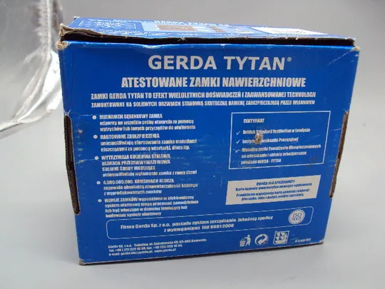 Замок дверной накладной с поворотной ручкой GERDA TYTAN ZX титан б/у №16022 Продаж