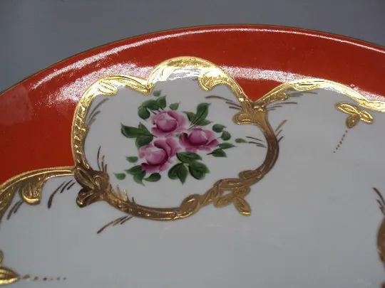 Тарелка большая Добруш узор цветы розы пионы фарфор Добрушский фарфоровый завод диаметр 30 см №10749 Продаж