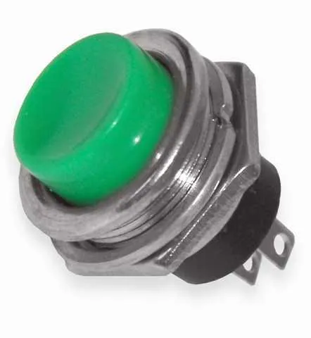 Кнопка DS-212 green OFF-(ON), 2pin, 3A 250V, зелена Ціна