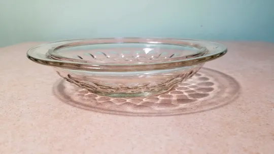Тарілка прозоре старе радянське скло нижня деталь маслянки Вживане Ціна