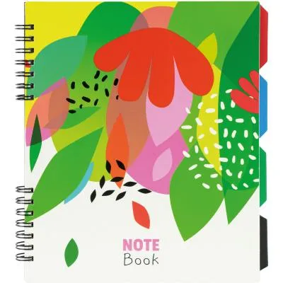 Блокнот Optima Flowers, B5 с разделителями 120 листов, клетка (O20356-17) Ціна