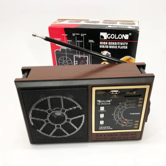 Радиоприёмник Аккумуляторный GOLON RX-9922UAR, Всеволновый радиоприемник профессиональный З аукціону