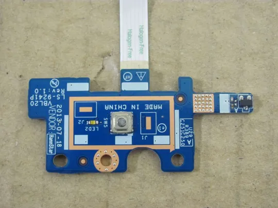 номер0294-22 Плата кнопка вкл Кнопкова плата Кнопковий модуль Плата управління кнопками,  Плата кнопки живлення Laptop Power button board  LS-9241P NBX0001A200 для HP Zbook 15 G2 G1 оригінал З аукціону