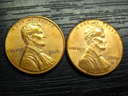 1 цент 2010 США (два різновиди) Ціна