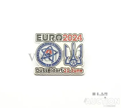 фото, футбол ЕВРО 2024  матчевый значок  Украина - Румыния.