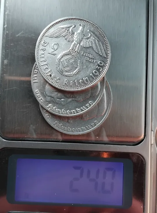 ☝️2 Марки 3 Рейх 1837г..1938г..1939г..(серебро) в Україні