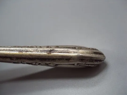 Ручка от ножа серебро Польша 3 проба клеймо HМ длина 10 см вес 37,11 г №18129 Характеристики