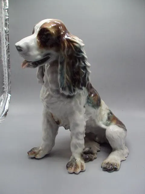 Фигура фарфор статуэтка собака кокер спаниель собачка большая высота 32,5 см №14259 Ціна