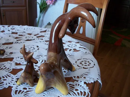 Статуэтка СССР. Козлики Дивные звери. 2-Две Редкие. Проторьевы. Васильковский майоликовый Завод 1960 Де купити