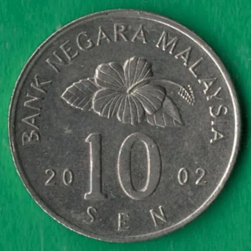 10 сенів 2002 року Малайзія [М] Ціна