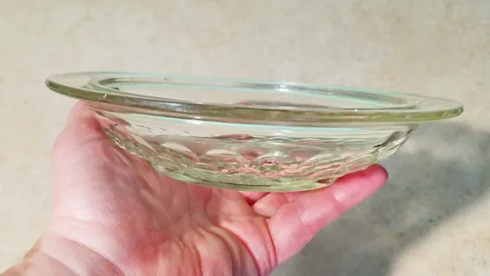 Тарілка прозоре старе радянське скло нижня деталь маслянки Вживане Де купити