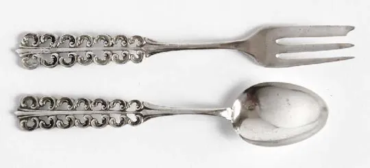 Виделочка і ложечка №4 срібло 800 проба 1910-ті рр. Norway Ціна