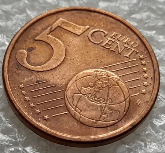 Купити (1572) 5 євроцентів 2011 Італія, засмічення на реверсі (5 евроцентов 2011 Италия)