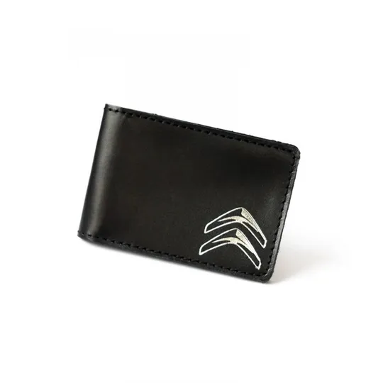 Обкладинка для автодокументів з логотипом &quot;Citroen&quot; чорна з позолотою. Ціна