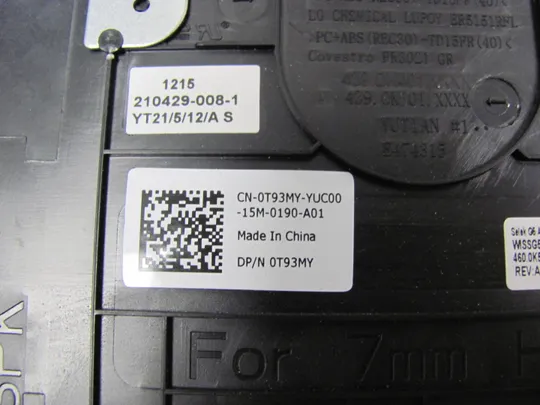 844-1 Кришка панель палмрест 0T93MY з клавіатурою 0HP4KG для Dell Inspiron G5 15 5500 G5 SE 5505  оригінал в Україні