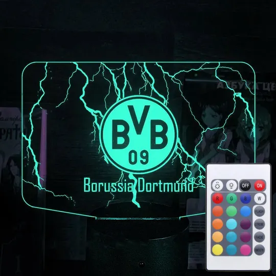 Акриловий світильник-нічник з пультом 16 кольорів Borussia tty-n002275 Ціна