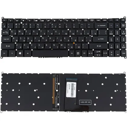 фото, Клавіатура для ноутбука ACER (SW: SF315-51) ukr, black, без фрейма, підсвічування клавіш(оригінал)