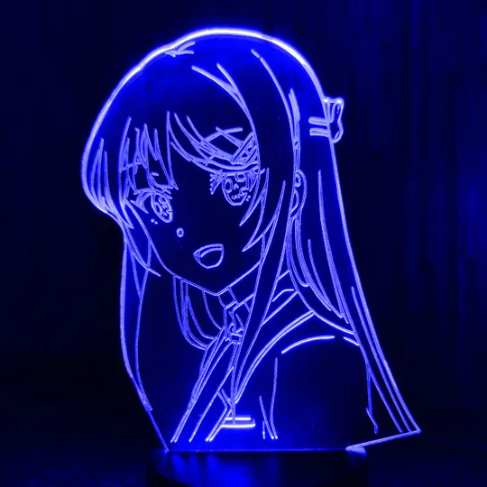 Акриловий світильник-нічник Дівчинка-Зайчик синій tty-n001612 Ціна