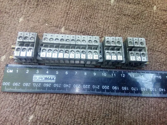 Клеми 25шт на міні дін рейці Ціна