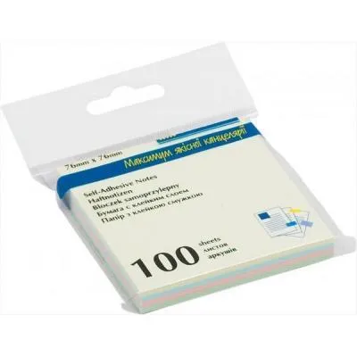 Купити Бумага для заметок Buromax with adhesive layer 76х76мм, 100sheets, pastel colors mix (BM.2312-10)
