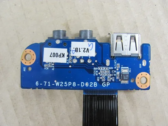 385-24 плата USB AUDIO 6-71-W25P8-D02B  6-43-W2500-011-2 для TERRA MOBILE 1547 DNS W230, W270 оригінал З аукціону