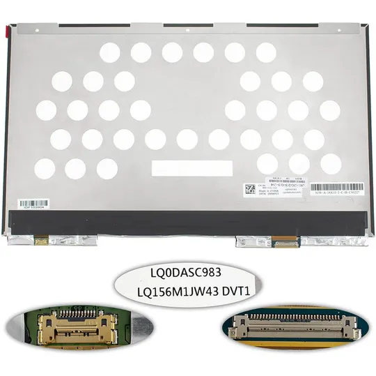 Матриця 15.6" LQ156M1JW43 (1920*1080, 30pin(eDP, IPS), LED, SLIM(без планок та вушок з вирізом), матова, роз'єм справа внизу) для Ціна