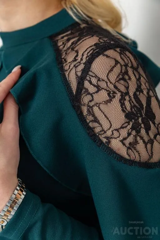 Платье нарядное, цвет темно-зеленый, 214R401 Де купити