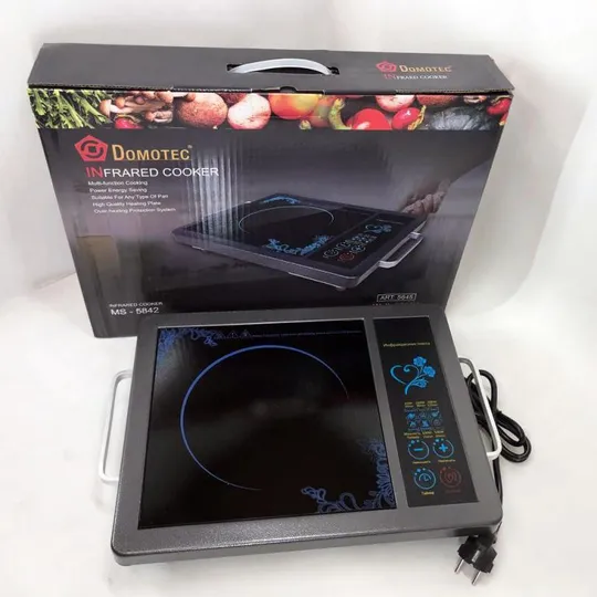 Плита инфракрасная Domotec MS-5842 на 1 конфорку, мощная настольная электроплита, индукционная плит Характеристики