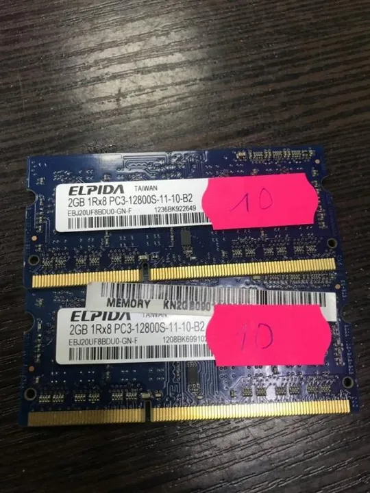 010 Ноутбучная память DDR3 Elpida 4GB 2+2 12800S 11-10-b2 Ціна