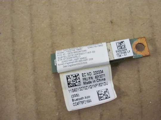 Купити номер0238-30 Адаптер bluetooth 60Y3271 для Lenovo Thinkpad X220 T510, SL410 E520  оригінал