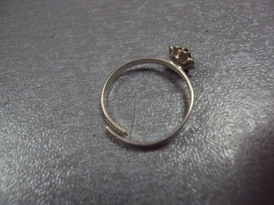 Кольцо женское цветочек на ногу серебро 925 проба вес 0,74 г безразмерное №10725 Недорого