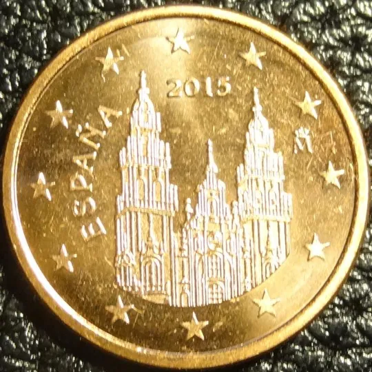 5 євроцентів 2015 Іспанія UNC Ціна